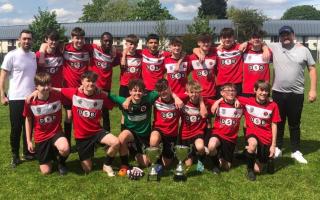 The victorious Flixton Falcons Under-14s team