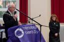 The mayor of Trafford, Cllr Chris Boyes and Cllr Joanne Harding