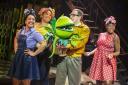 Janna May, Zweyla Mitchell Dos Santos, Oliver Mawdsley and Chardai Shaw in Little Shop of Horrors   (Picture: Pamela Raith)