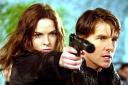 Mission Impossible actor Tom Cruise with co-star Rebecca Ferguson
