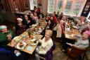 Pensioners enjoying a Christmas meal at the Bird  I'Th Hand, Flixton