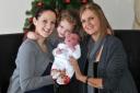 Rachel Vose with new son William, daughter Alexia, aged three, and grandma Jane Bancroft