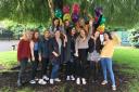CELEBRATE: Flixton Girls celebrating A-level results