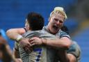 Jean-Luc du Preez and Cameron Neild celebrate at Wasps