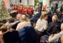 Crowds gathered at the venue to listen to Urmston Primary School Choir