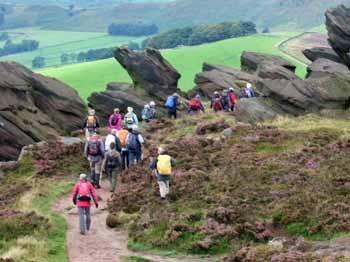 Chris Sadley took this picture of members of the Altrincham Rambling Club on a walk over the Roaches.