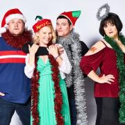 James Corden as Neil 'Smithy' Smith, Joanna Page as Stacey Shipman, Mathew Horne as Gavin Shipman and Ruth Jones as Nessa Jenkins who starred in the Gavin & Stacey's Christmas special.