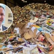 Trafford has a high rate of recycling and Cllr Tom Ross, inset