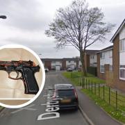 Two firearms were discovered at an address in Partington