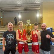 The boxers from Timperley ABC and their coaches