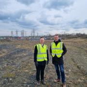 Trafford council leader Tom Ross and Eric Adams, Carlton Power’s hydrogen projects director