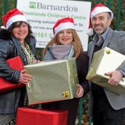 Accountants make special delivery to Barnardos (L-R Virginia Sotirova of Bardardos in Wythenshawe, Alison Spier and Murray Patt of Alexander Knight & Co accountants in Manchester