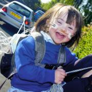 Five-year-old Lillie Milligan who suffers from the lung disease bronchiectasis