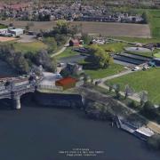 The hydropower scheme at Irlam Locks. Picture: Salford City Council, Landsat/Copurnicus