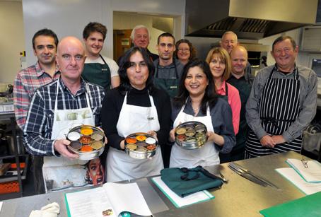 Chefs Nina and Sumita Dhand put students through their paces on the Flavours of India cookery course