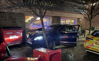 The car hit the cafe's windows and ploughed through its outdoor seating