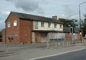 The derelict Greyhound which is to be replaced by flats