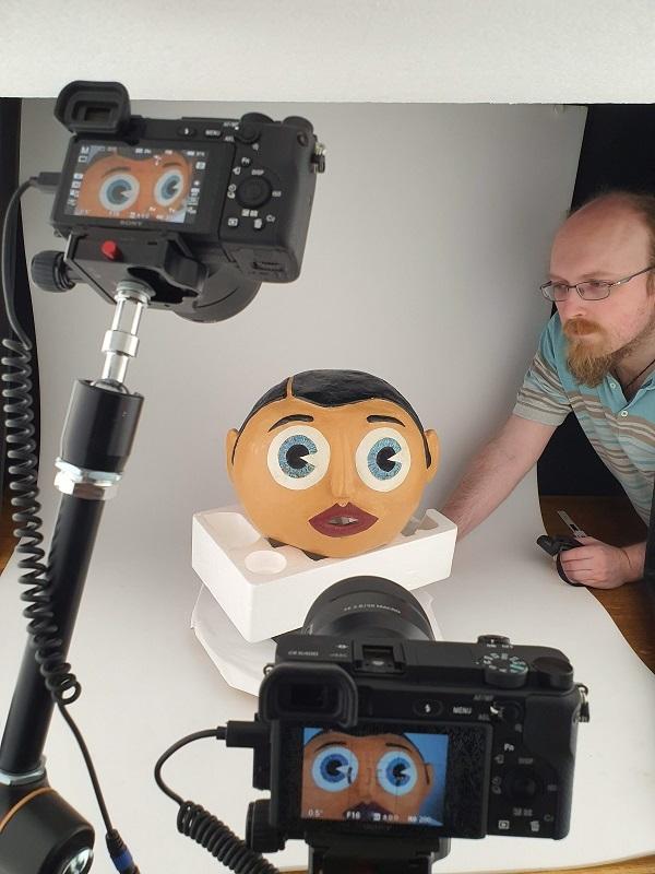 Archaeologists at the University of Liverpool have been capturing Frank Sidebottom’s head for posterity