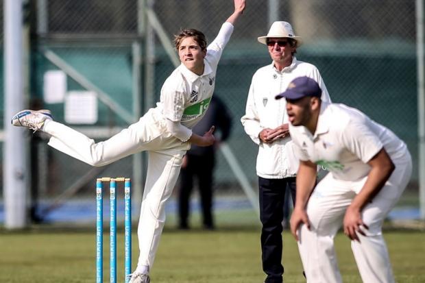 BOWLING: James Dodds took four wickets for Sale first XI. Picture by George Franks