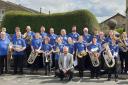 Danny Lowery (centre) with Flixton Community Band