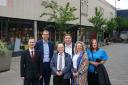 Representatives from Bruntwood Works and Trafford Council with Andrew Western MP