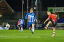 Matty Kosylo fires Alty ahead at Hartlepool. Picture by Jonathan Moore