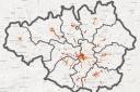 Roads across Greater Manchester that some of the worst affected by air pollution - specifically nitrogen dioxide. Picture, Greater Manchester Combined Authority