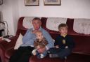 FAMILY: Brian loved spending time with his grandchildren. Pictured here in 2010 with two of them – Ted and Bill.