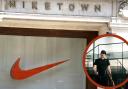 (Background) Nike store and logo. Credit: PA
(Circle) Man in Nike clothing. Credit: Canva