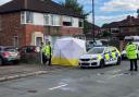 The cordon on Riddings Road