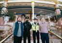 From left to right: Trafford Centre security manager Lee Barlow, Detective Paul Ellis, Sergeant Rachel Nutsey, and Trafford Centre director Simon Layton