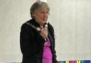 Mayor of Trafford, Delores O'Sullivan, speaking at the Qiz Night