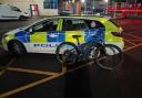 An illegal e-bike was seized in Farnworth town centre.