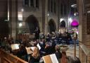 The 'super orchestra' performs at Holy Angels Church, Hale Barns
