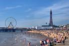 Blackpool front in the summer