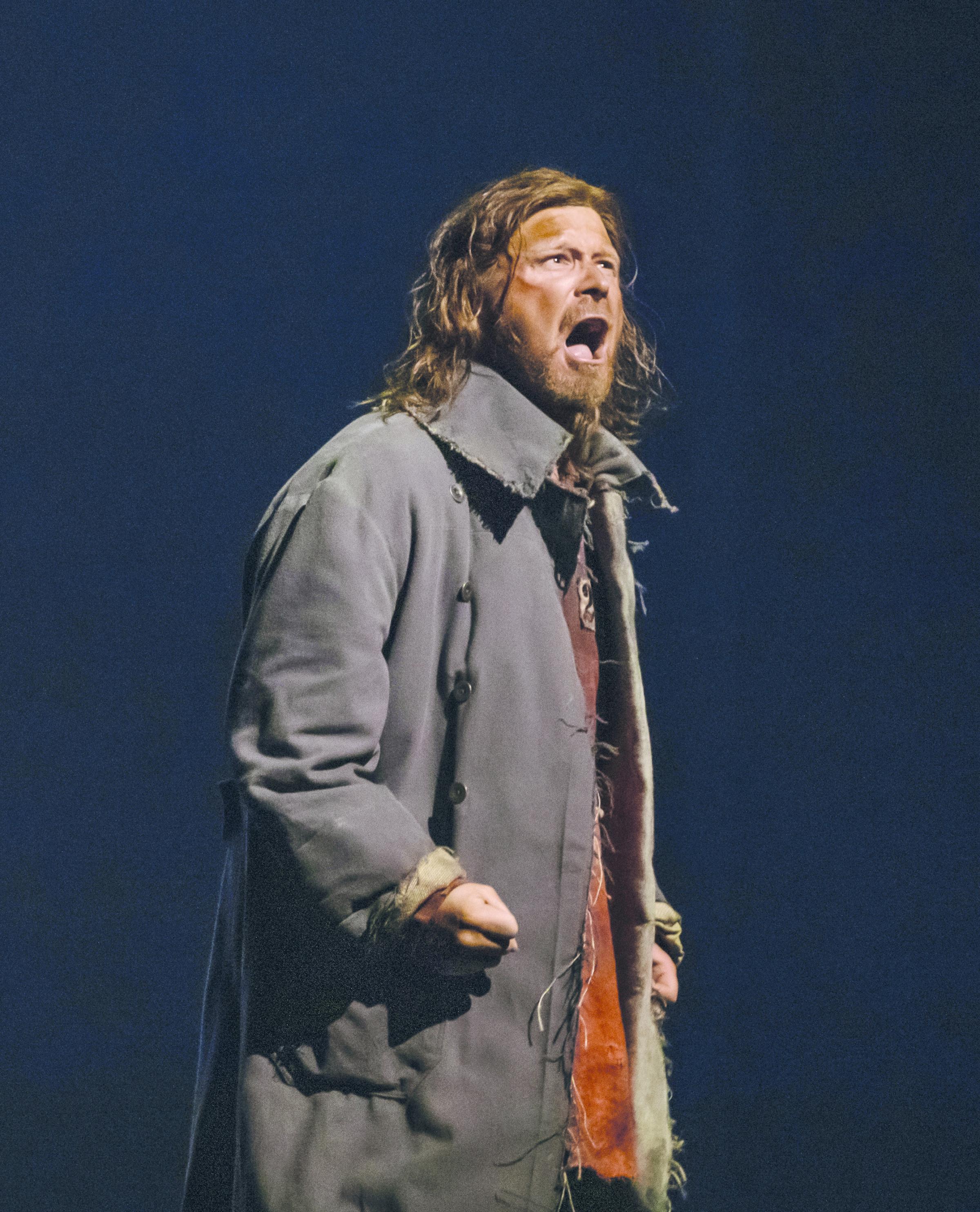 Dean Chisnall as Jean Valjean in Les Miserables (Picture: Danny Kaan)