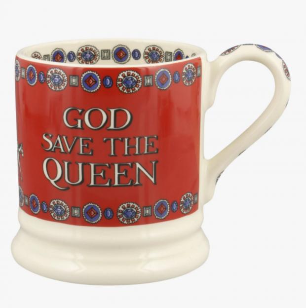 Messenger Newspapers: Queen's Platinum Jubilee God Save The Queen 1/2 Pint Mug (Emma Bridgewater)) 
