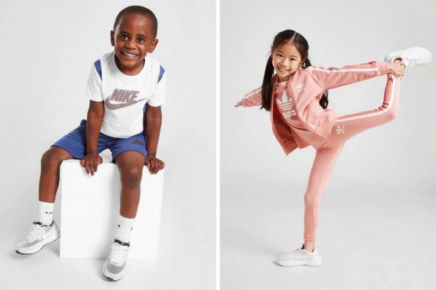 Messenger Newspapers: (Left) Nike Hybrid T-Shirt/Shorts Set and (right) adidas Originals Tri Stripe Tracksuit (JD Sports/Canva)