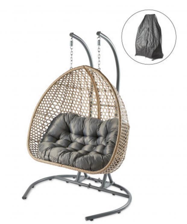 Messenger Newspapers: Large Hanging Egg Chair with Cover. (Aldi)