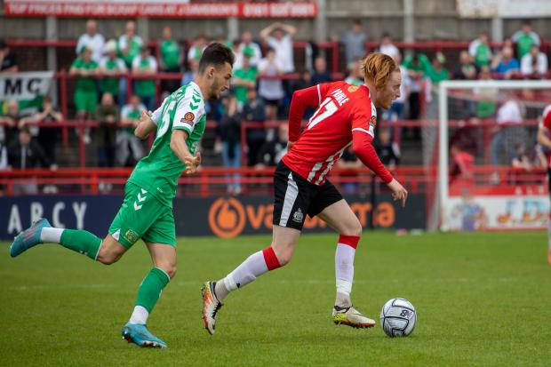 STAYING: Experienced midfielder Ben Pringle has committed himself to another season at Altrincham Picture: Jonathan Moore