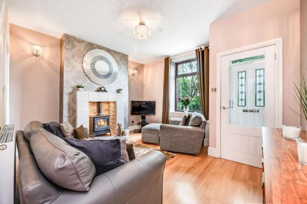 The living room of the two-bedroom property in Edgworth. Photo credit: Wainwrights / Rightmove