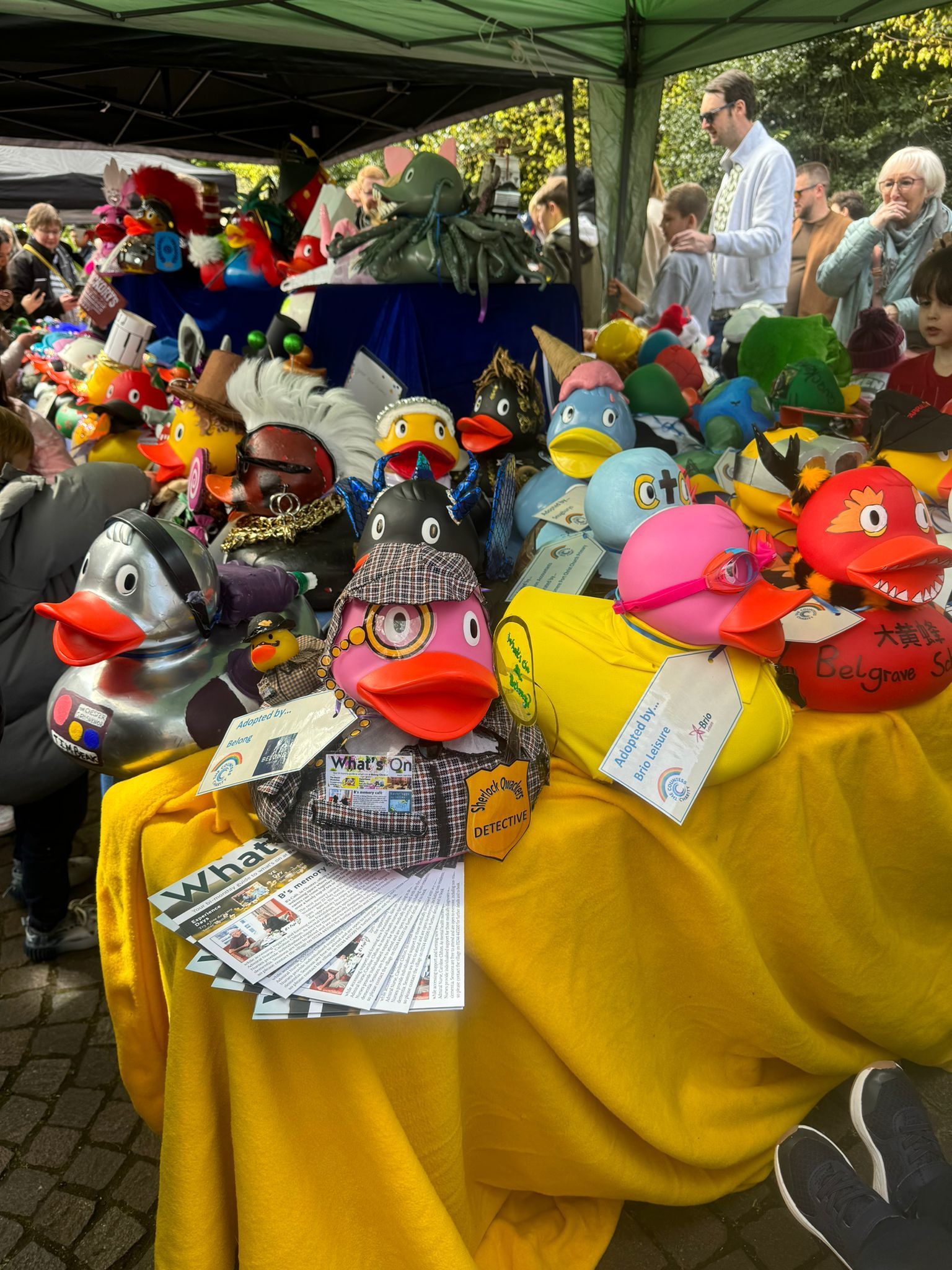 Sherlock Quackers from Belong Chester care village among other competitor ducks.