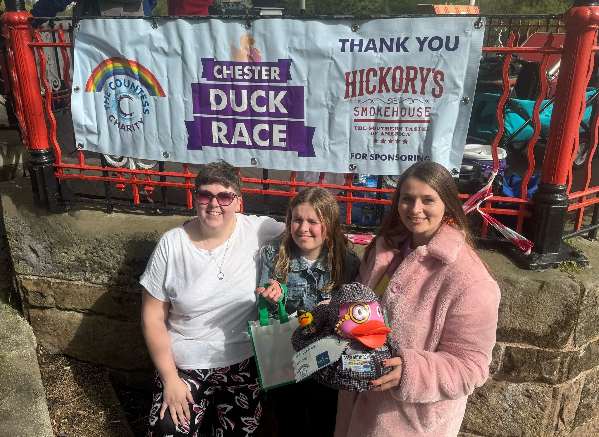 Belong Chester care team with their duck, Sherlock Quackers.