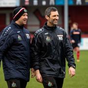 Phil Parkinson and assistant Neil Sorvel. Picture by Michael Ripley