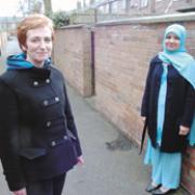'Alleygator' campaigners Taina Rahkoma and Yasmin Desai