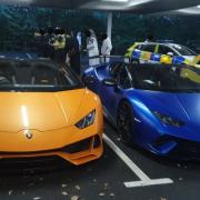 Both Lamborghini Huracáns were seized in a Tesco car park