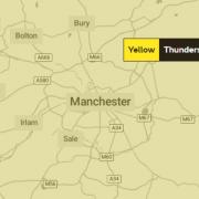 The Met Office issued a yellow weather warning for thunderstorms