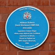 The plaque on Brooks Road