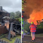 Man arrested on suspicion of arson after house destroyed