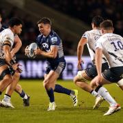 Sale Sharks' George Ford in action with the ball during the Premiership win against Saracens